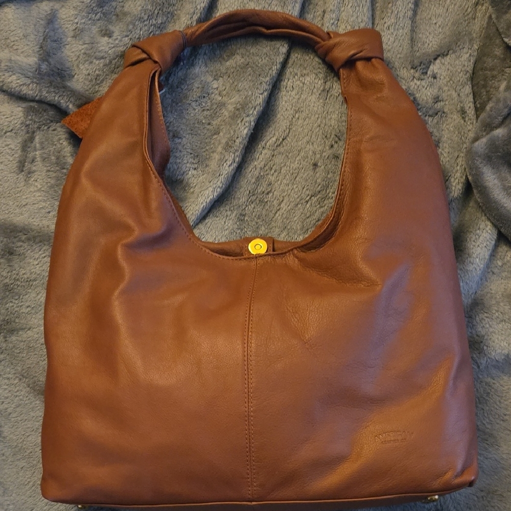 Elegant Brown Leather Women's Bag